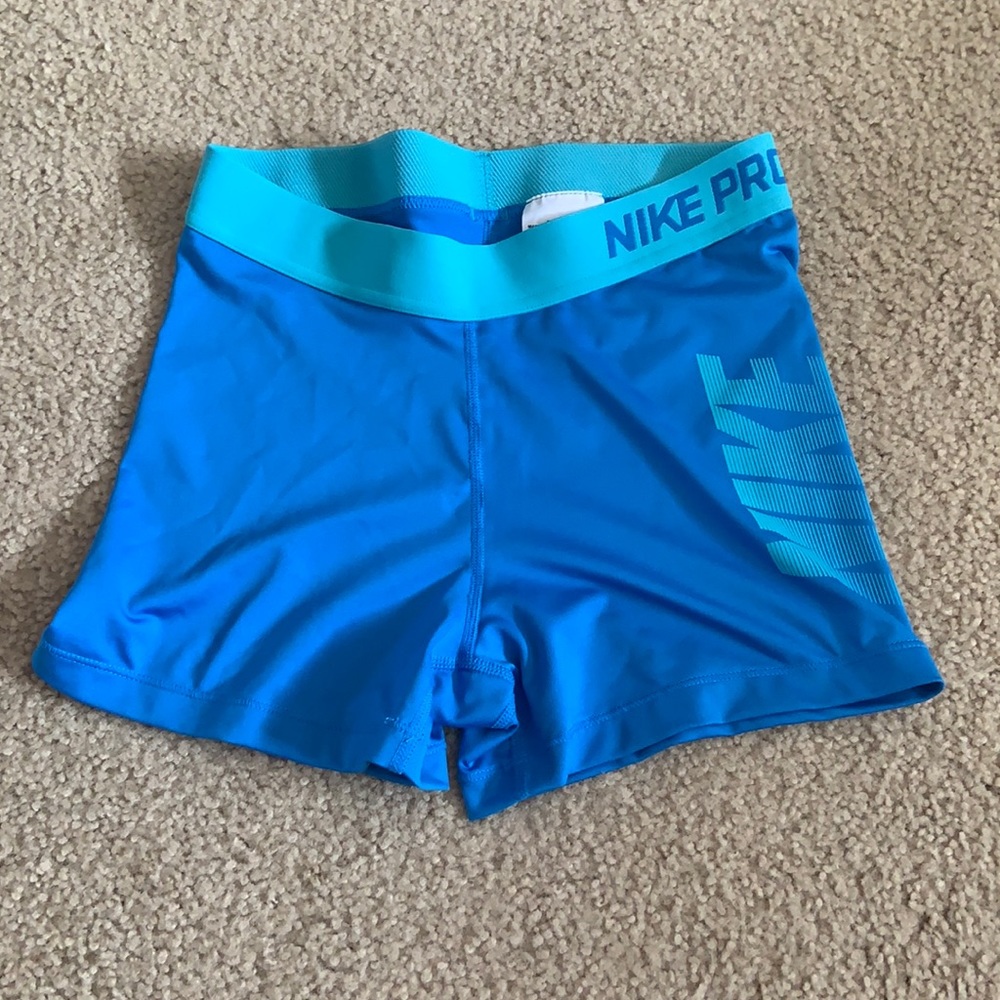Nike pro blue shorts